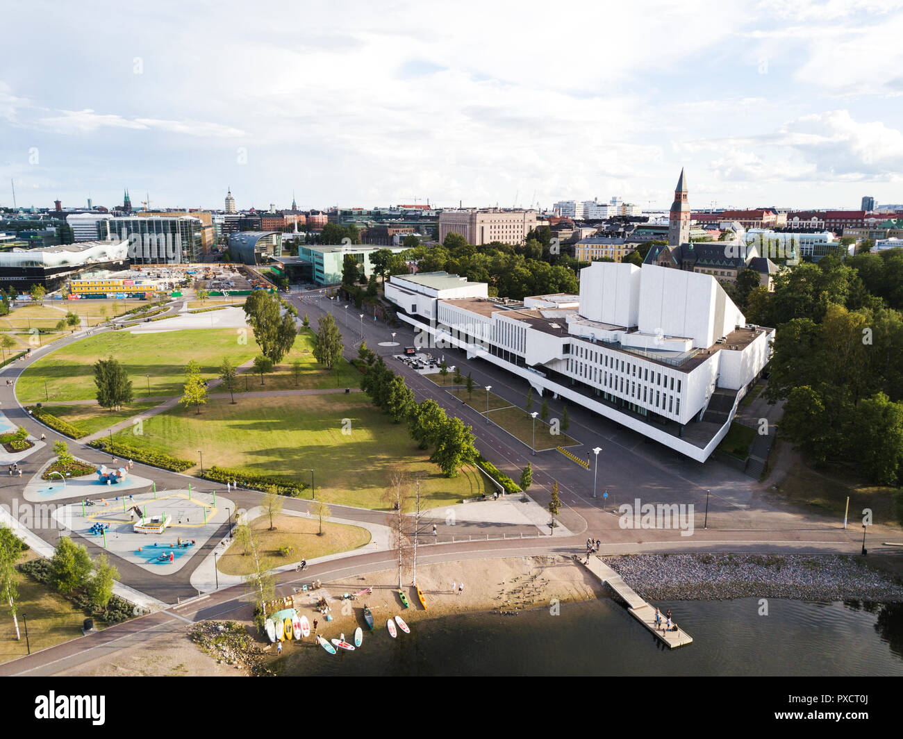 Finlandia Hall di Helsinki Foto Stock