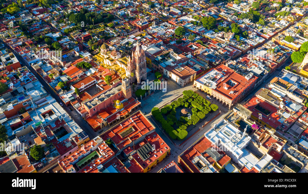 Parroquia de San Miguel Arcangel, San Miguel De Allende, Messico Foto Stock