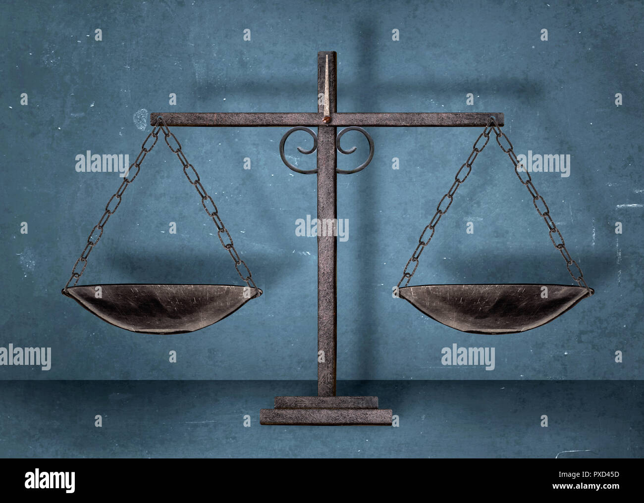 Barra di bilanciamento di compensazione del farmacista equity corte di giustizia Foto Stock