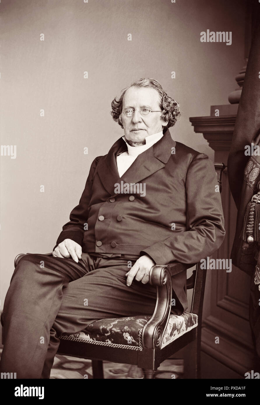 Charles Hodge ha (1797-1878), conservatore teologo presbiteriano e principale della Princeton Theological Seminary dal 1851 al 1878, in un edificio restaurato del ritratto da Mathew Brady adottate tra il 1855 e il 1865. Foto Stock