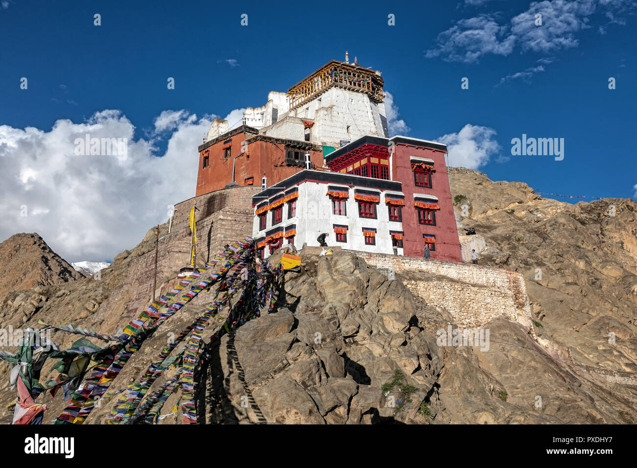 Namgyal Tsemo Gompa, Leh, Ladakh, Kashmir India Foto Stock