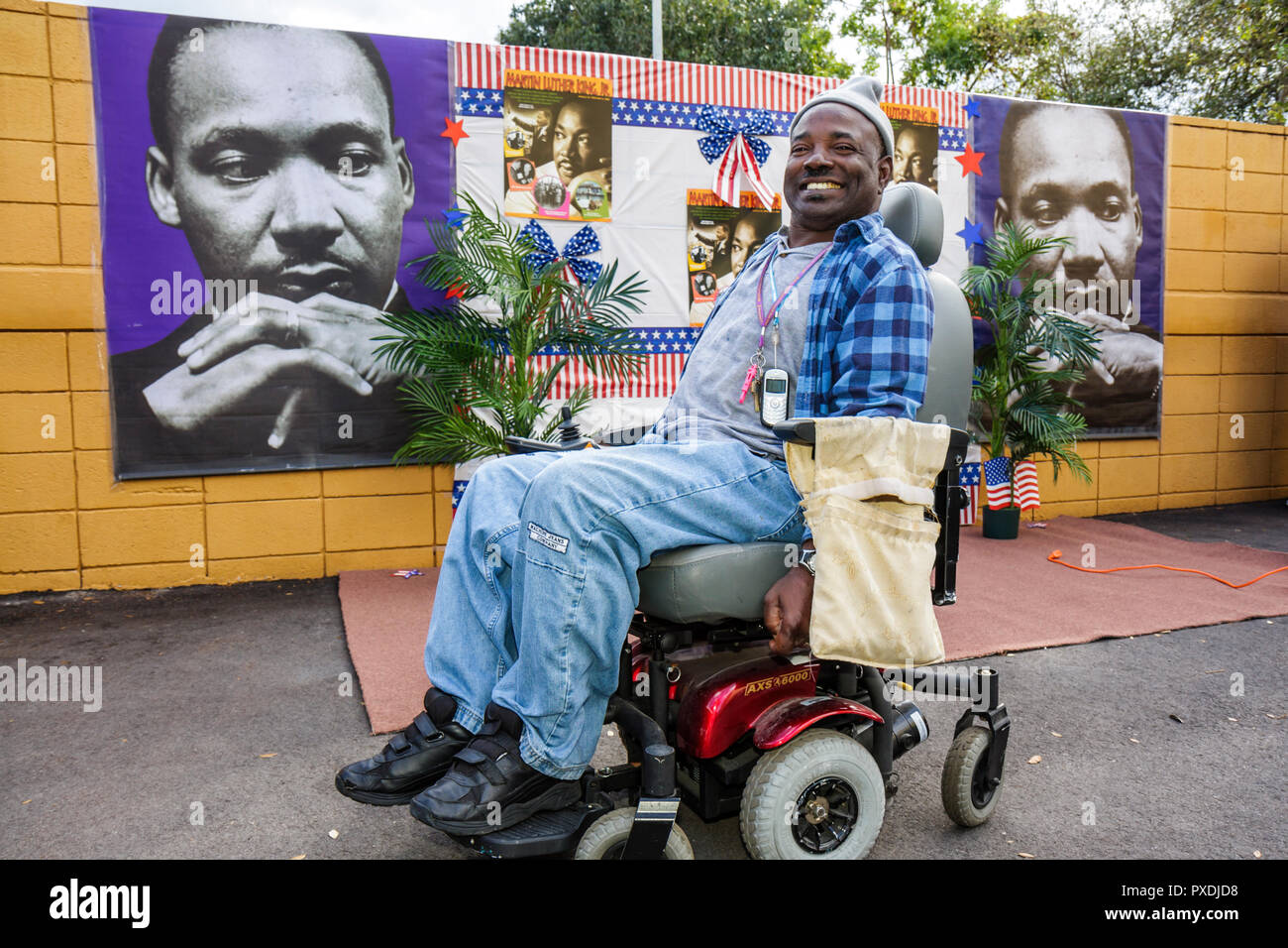 Miami Florida,Association for Development of Exceptional,ADE,MLK Day Carnival,Martin Luther King Jr.,develmentally disabled,mental,physical Foto Stock