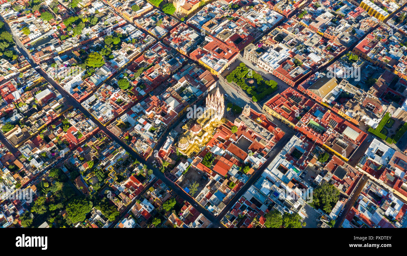 Parroquia de San Miguel Arcangel, San Miguel De Allende, Messico Foto Stock