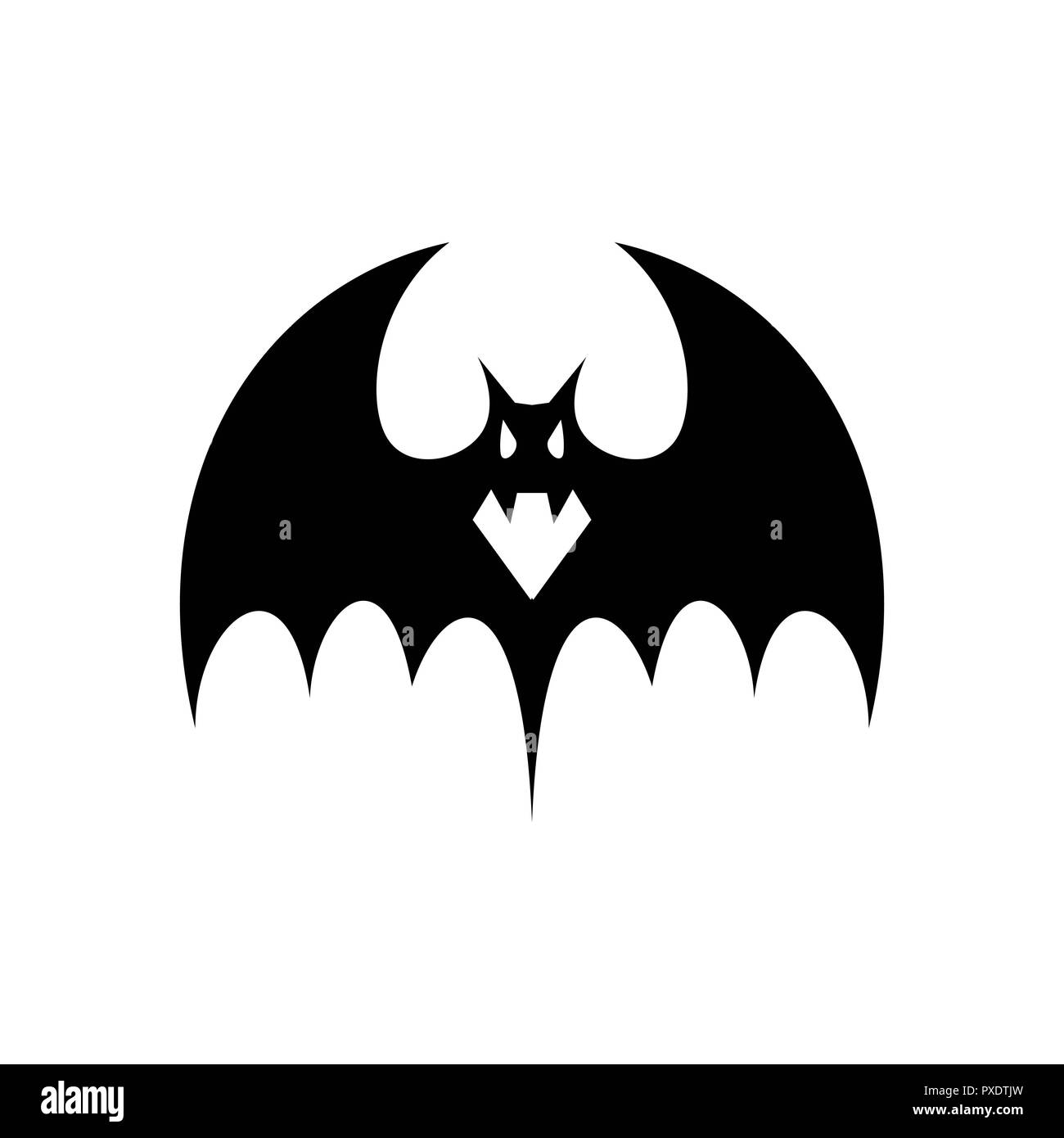 Spooky pipistrelli, Bat vampiri sono semplici ma spooky sagome per gli attributi di halloween Foto Stock