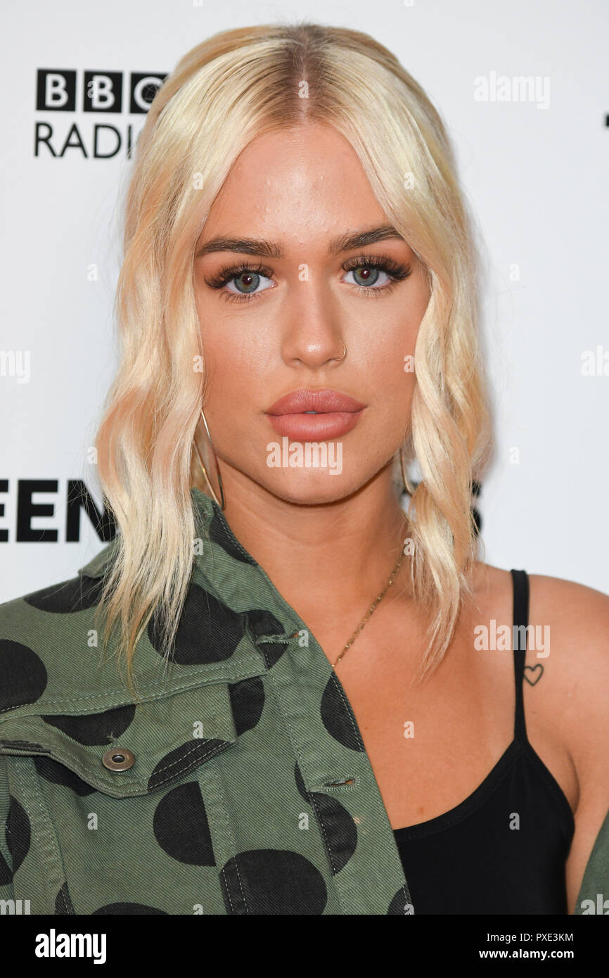 Londra, Regno Unito. Ottobre 21, 2018: Lottie Tomlinson a til BBC Radio 1 Teen Awards 2018 allo Stadio di Wembley, Londra. Immagine: Steve Vas/Featureflash Credito: Paul Smith/Alamy Live News Foto Stock