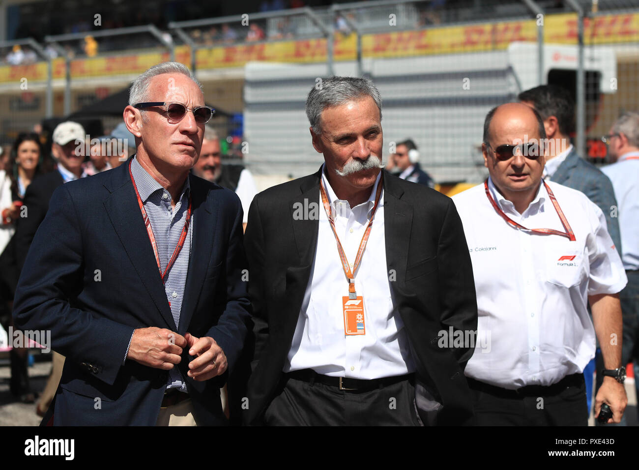 Il 21 ottobre 2018, il circuito delle Americhe, Austin, Stati Uniti d'America; la Formula Uno al Gran Premio degli Stati Uniti, il giorno della gara; Chase Carey Foto Stock