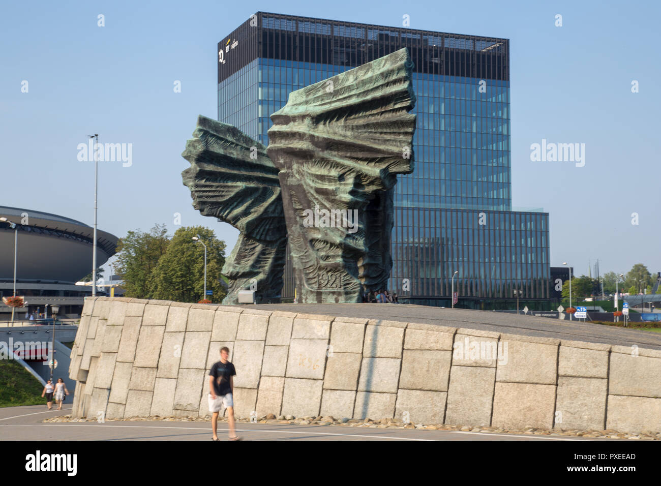 Gli insorti di Slesia' monumento, Pomnik Powstańców Śląskich a Katowice - un monumento a tutti coloro che hanno preso parte a tre insurrezione di Slesia di 1919, 1920 Foto Stock