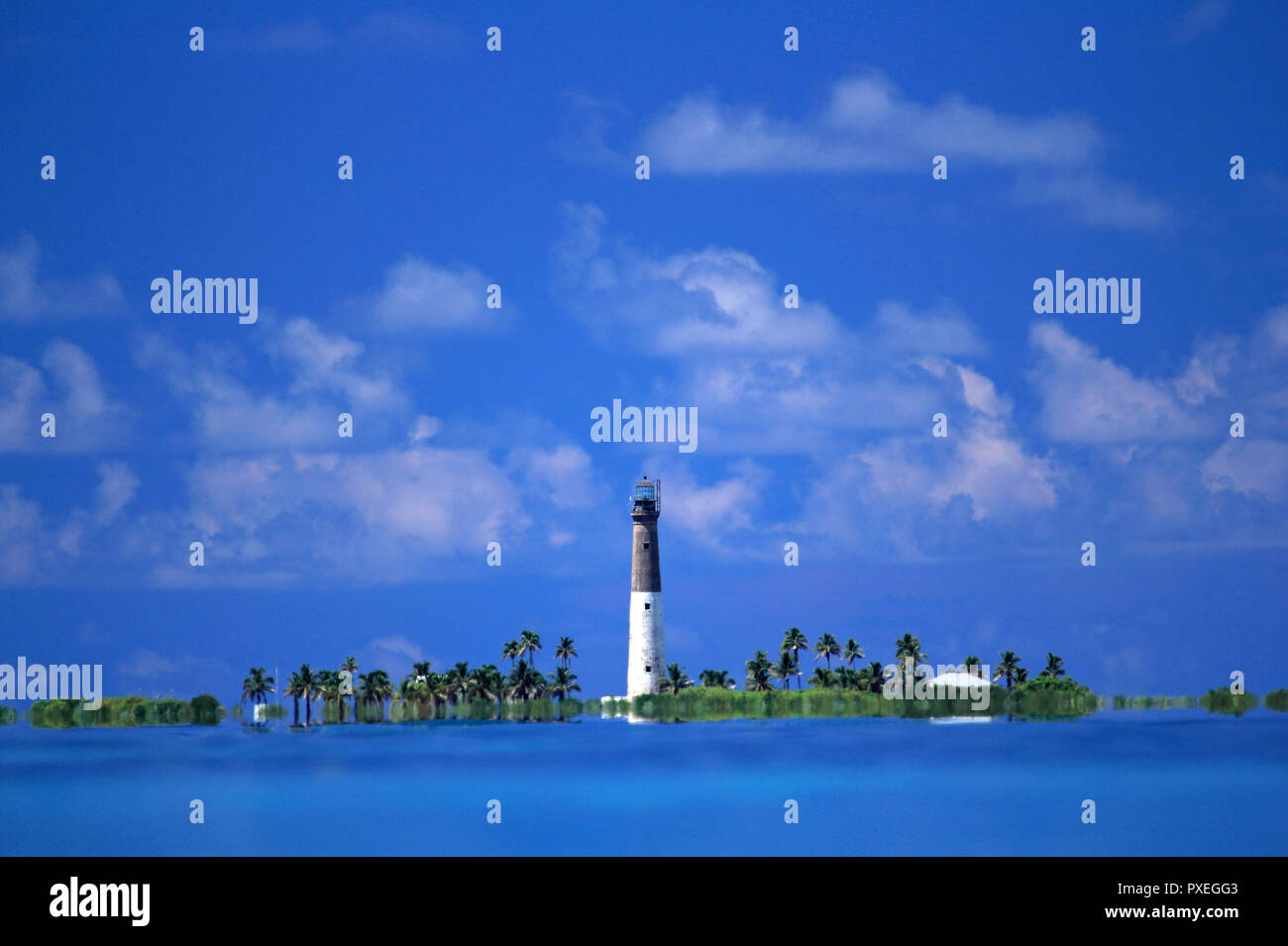 Situato nel Parco Nazionale di Dry Tortugas, Faro Caretta caretta sulla chiave è considerato uno dei luoghi più isolati fari negli Stati Uniti Foto Stock