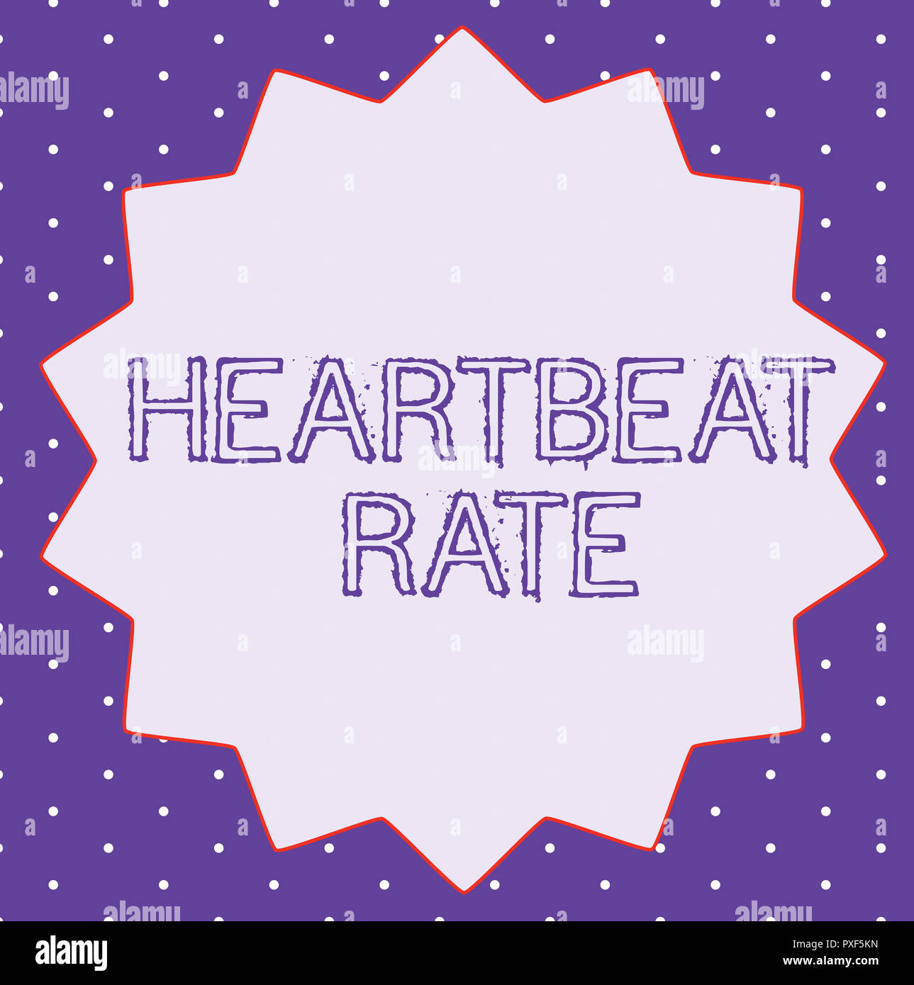 Conceptual la scrittura a mano che mostra la frequenza cardiaca. Business photo testo misurato dal numero di volte in cui il cuore si contrae al minuto. Foto Stock