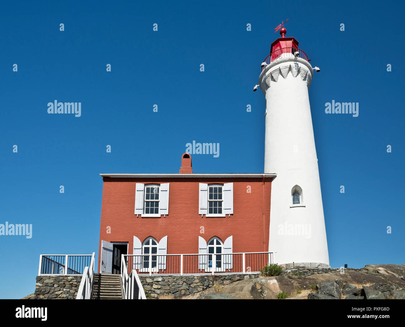 Faro Di Figard Sull'Isola Di Vancouver, Vicino A Victoria, British Columbia, Canada. Foto Stock