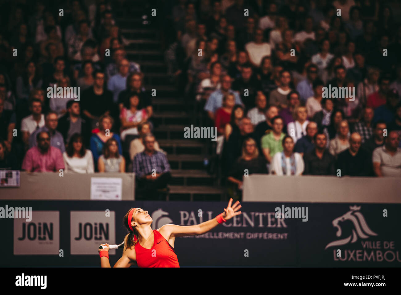 Lussemburgo/LUSSEMBURGO - Ottobre 20th, 2018: WTA BGL BNPPARIBAS Lussemburgo aperto - partita finale tra Julia Görges e belinda Bencic Foto Stock