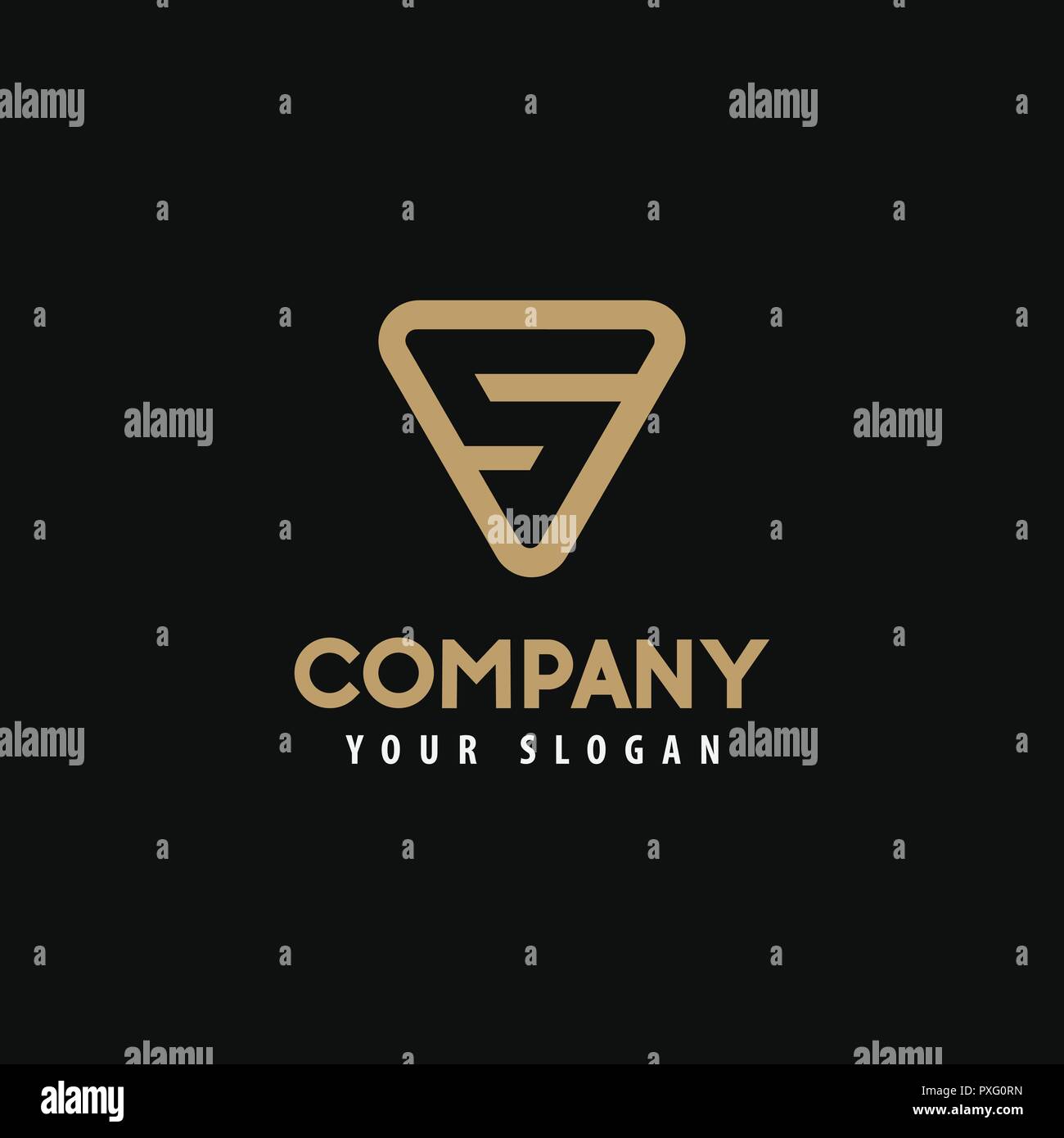 Il logo del modello di lettera s, logo dorato. Illustrazione Vettoriale. Illustrazione Vettoriale