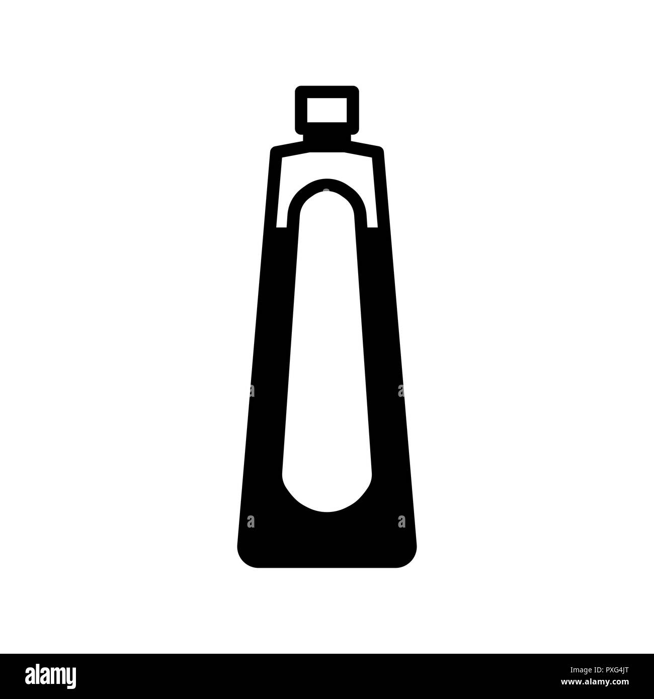 Bottiglia di alcool icona piatto semplice stile illustrazione vettoriale. Illustrazione Vettoriale