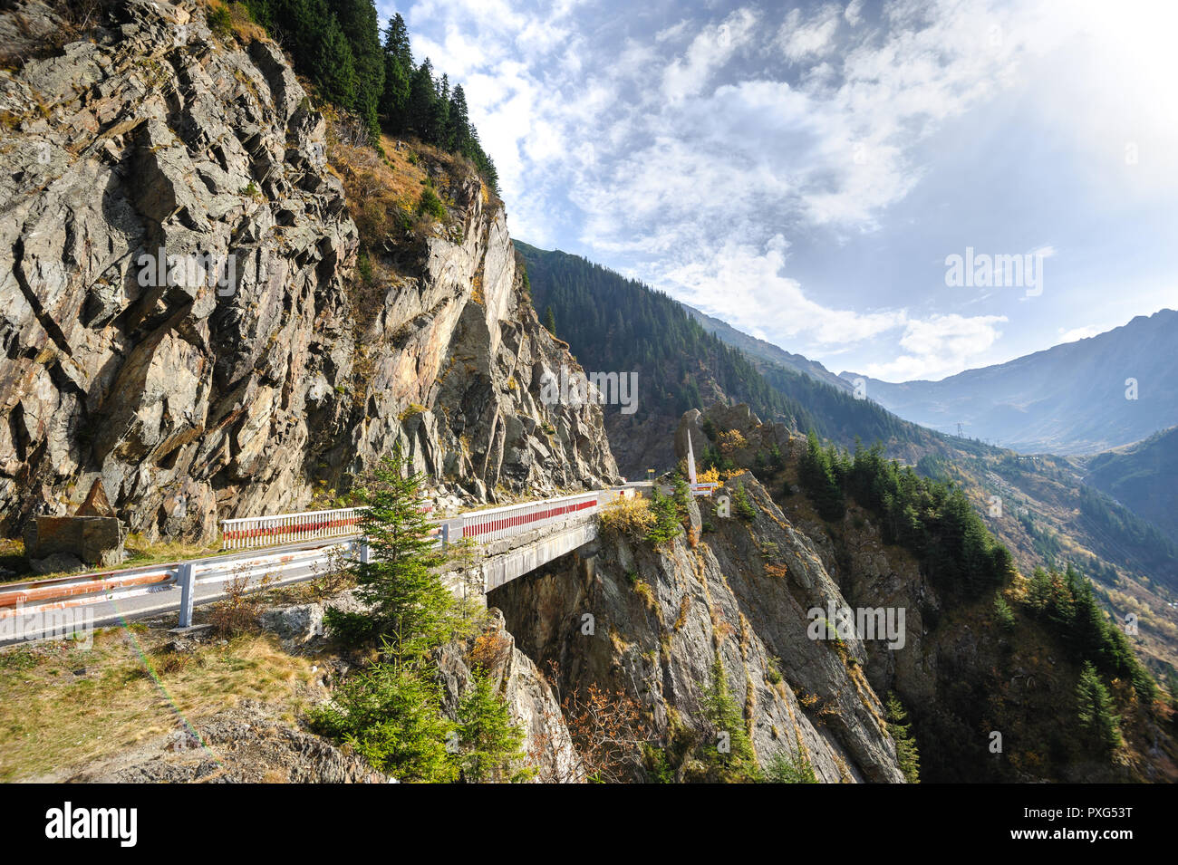 Transfagarasan strada di montagna Foto Stock