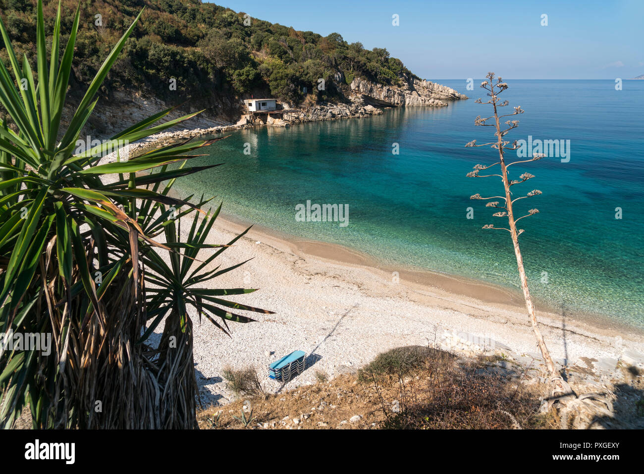 Spiaggia Del Monastero Zwischen Saranda Und Ksamil Albanien