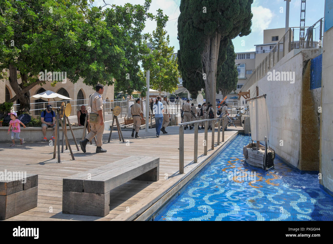 Morte di Archimede Madatech raggi, israeliano il Museo Nazionale della Scienza e della tecnologia spaziale, Haifa, Israele Foto Stock