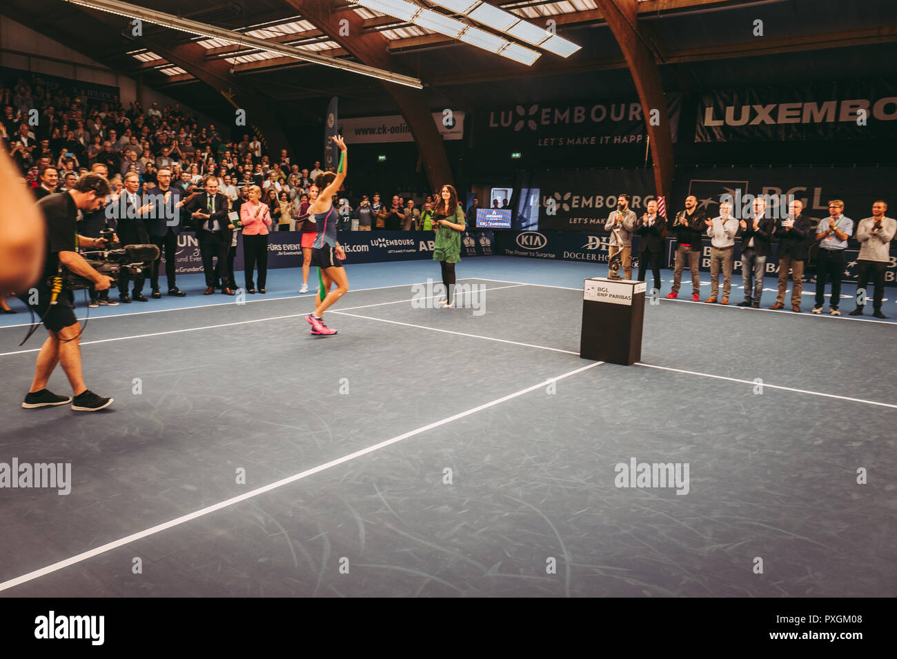 Lussemburgo/LUSSEMBURGO - Ottobre 20th, 2018: WTA BGL BNPPARIBAS Lussemburgo aperto - partita finale tra Julia Görges e belinda Bencic Foto Stock