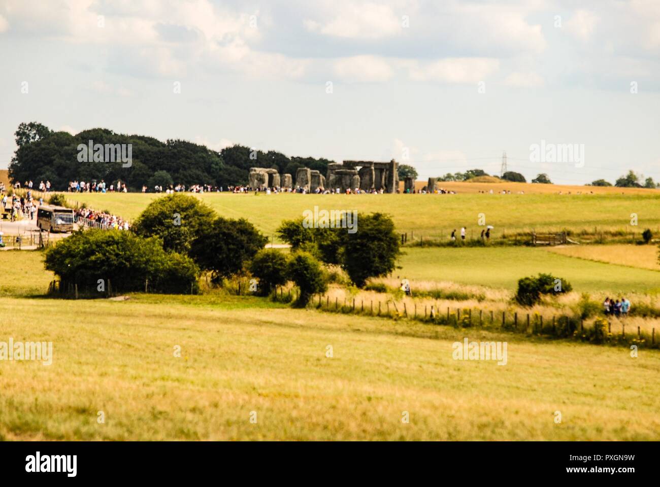 Aylesbury wiltshire campagna accanto a Stonehenge Foto Stock