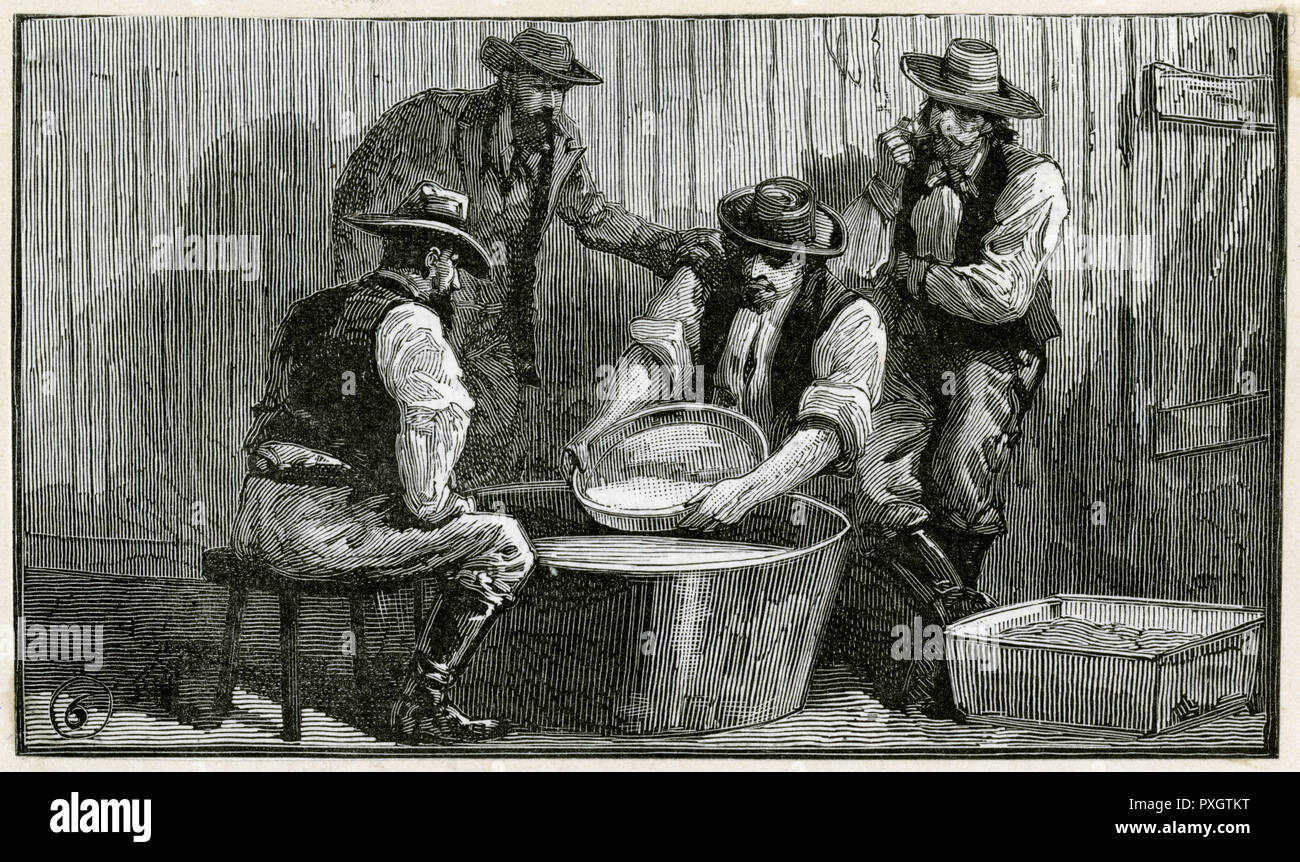 Miniere d'oro di Denison 1888 Foto Stock