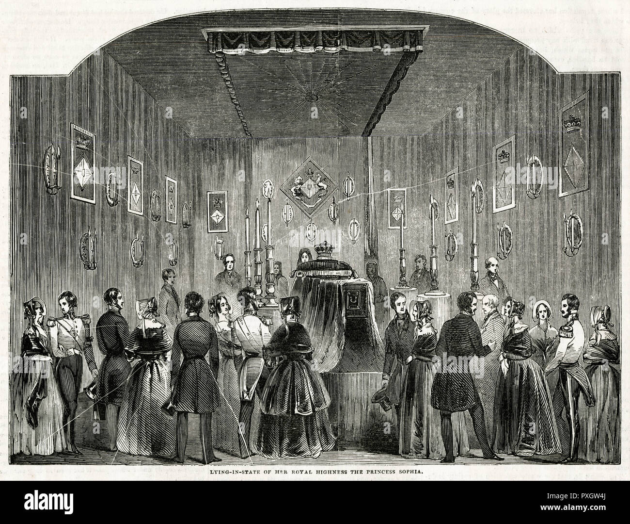 Principessa Sophia funerale 1844 Foto Stock