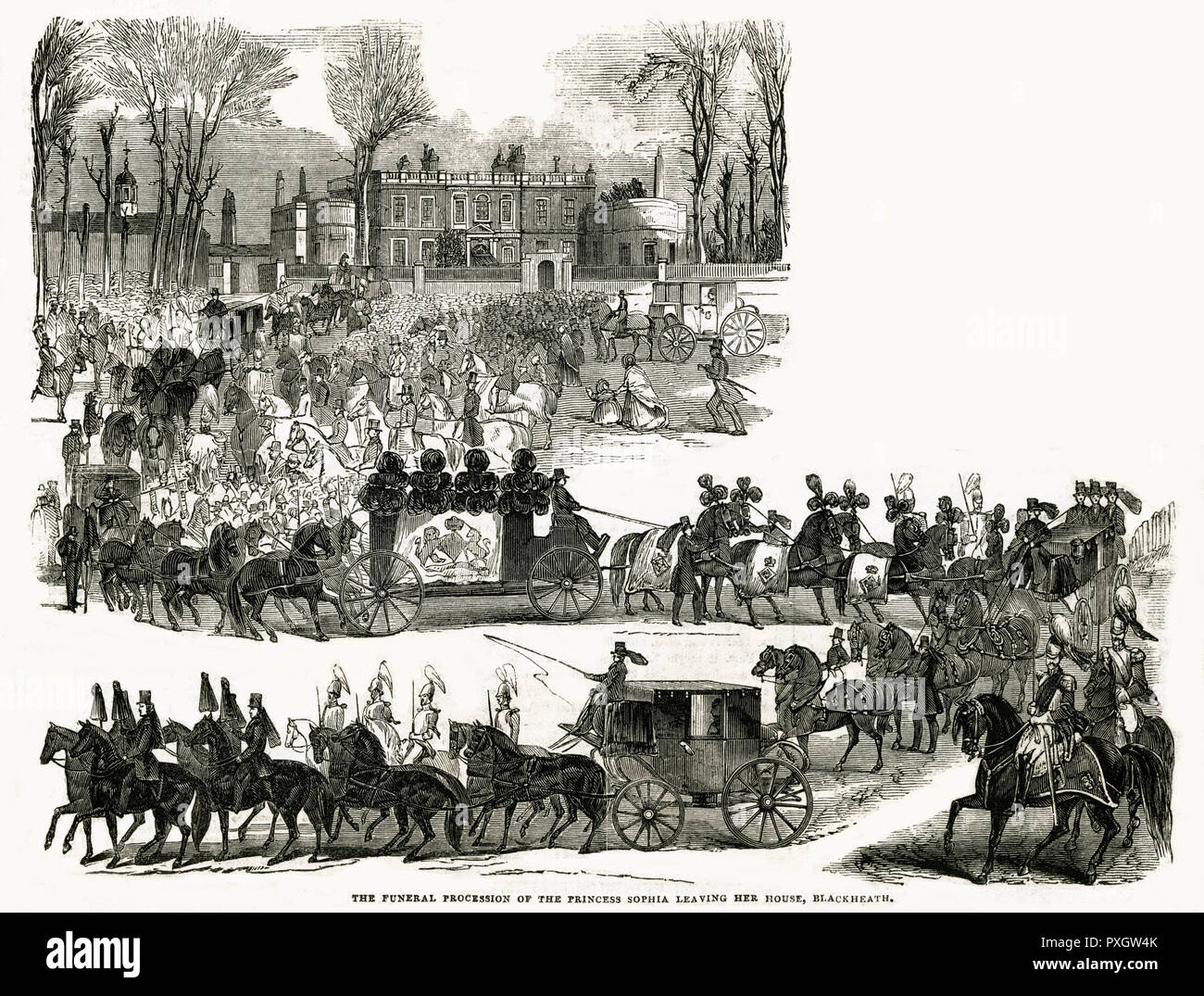 Sophia Matilda funerale 1844 Foto Stock