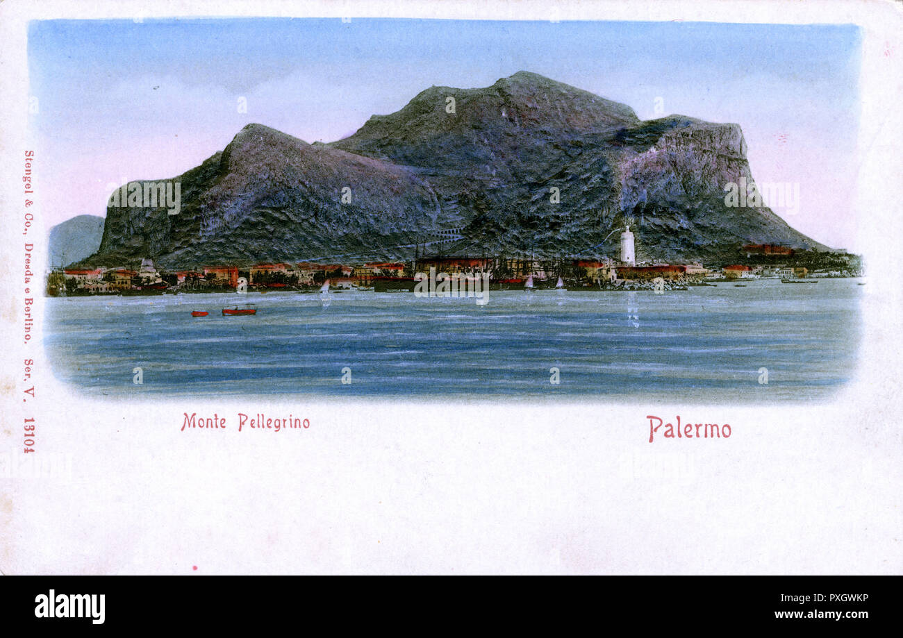 Photo Stéréo Vintage Italie Palerme 1865 - Tirage Albumine Original, Occasion