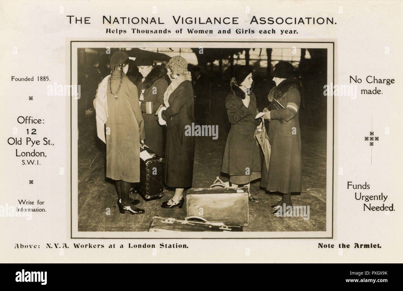 La National Vigilance Association - NVA Workers, Londra Foto Stock