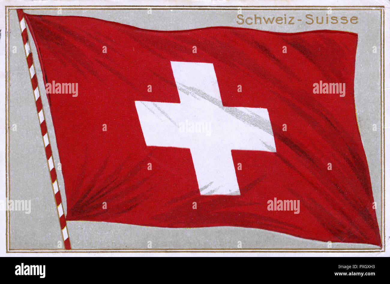 La bandiera della Svizzera Foto Stock