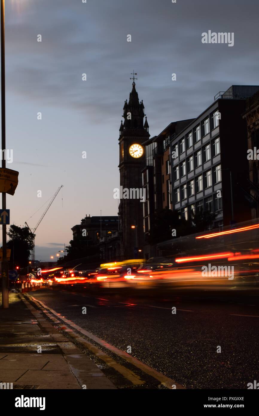 Albert orologio, Belfast Irlanda del Nord Foto Stock