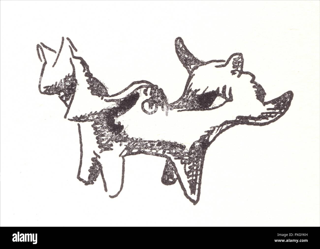 Arte préhistorique Foto Stock