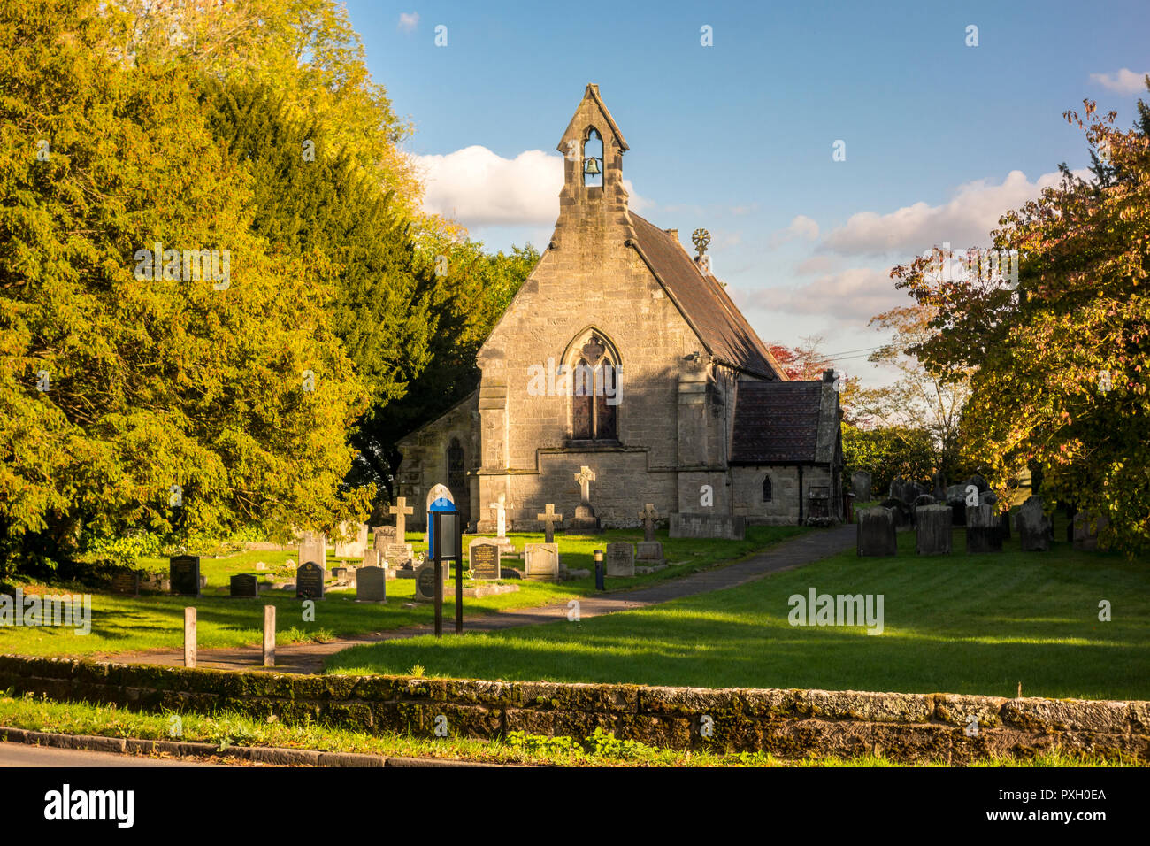 Chiesa di San Giovanni Evangelista a Tixall, Cannock Chase AONB, Stafford, Staffordshire, Regno Unito Foto Stock