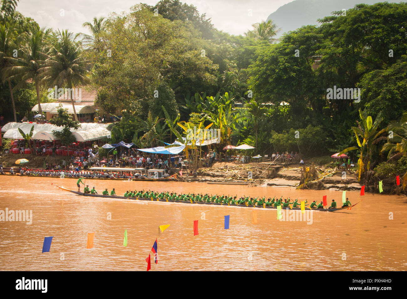 Barca Racing Festival a Luang Prabang, Laos, 9 settembre 2018. Foto Stock