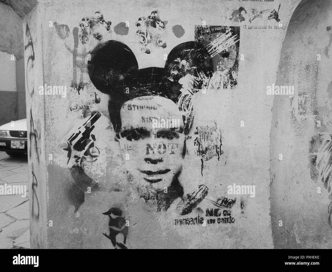 Arte di strada a San Cristobal de las Casas, Messico Foto Stock