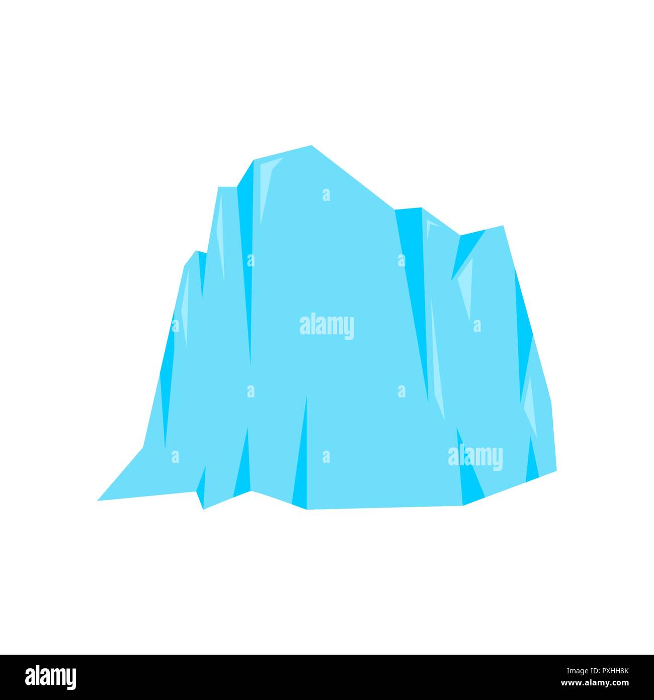 Ice Mountain isolato. Snow rock. Iceberg illustrazione vettoriale Illustrazione Vettoriale