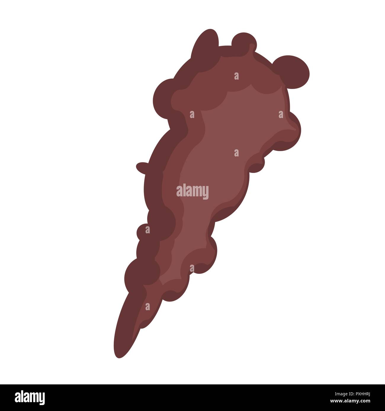 Club Caveman isolato. Randello di epoca preistorica. Età della pietra arma Illustrazione Vettoriale