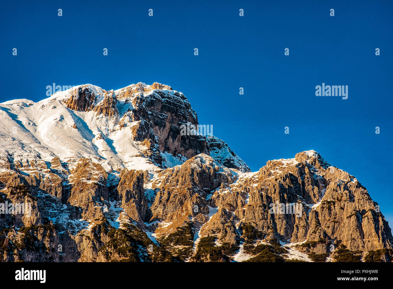 Italia Dolomiti di Brenta in inverno Foto Stock