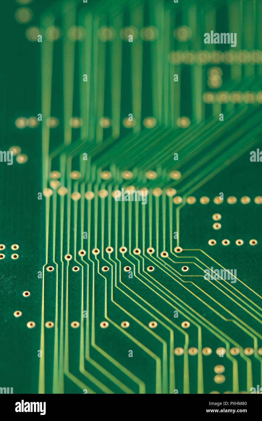 Il circuito elettrico di bordo close up Foto Stock