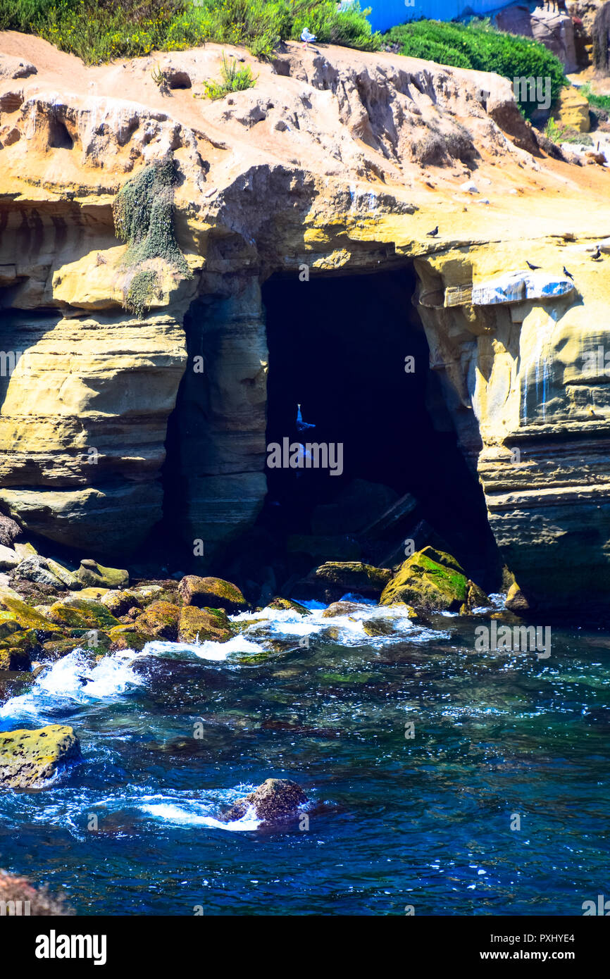 Vista di La Jolla Cove a La Jolla, California, Stati Uniti d'America Foto Stock