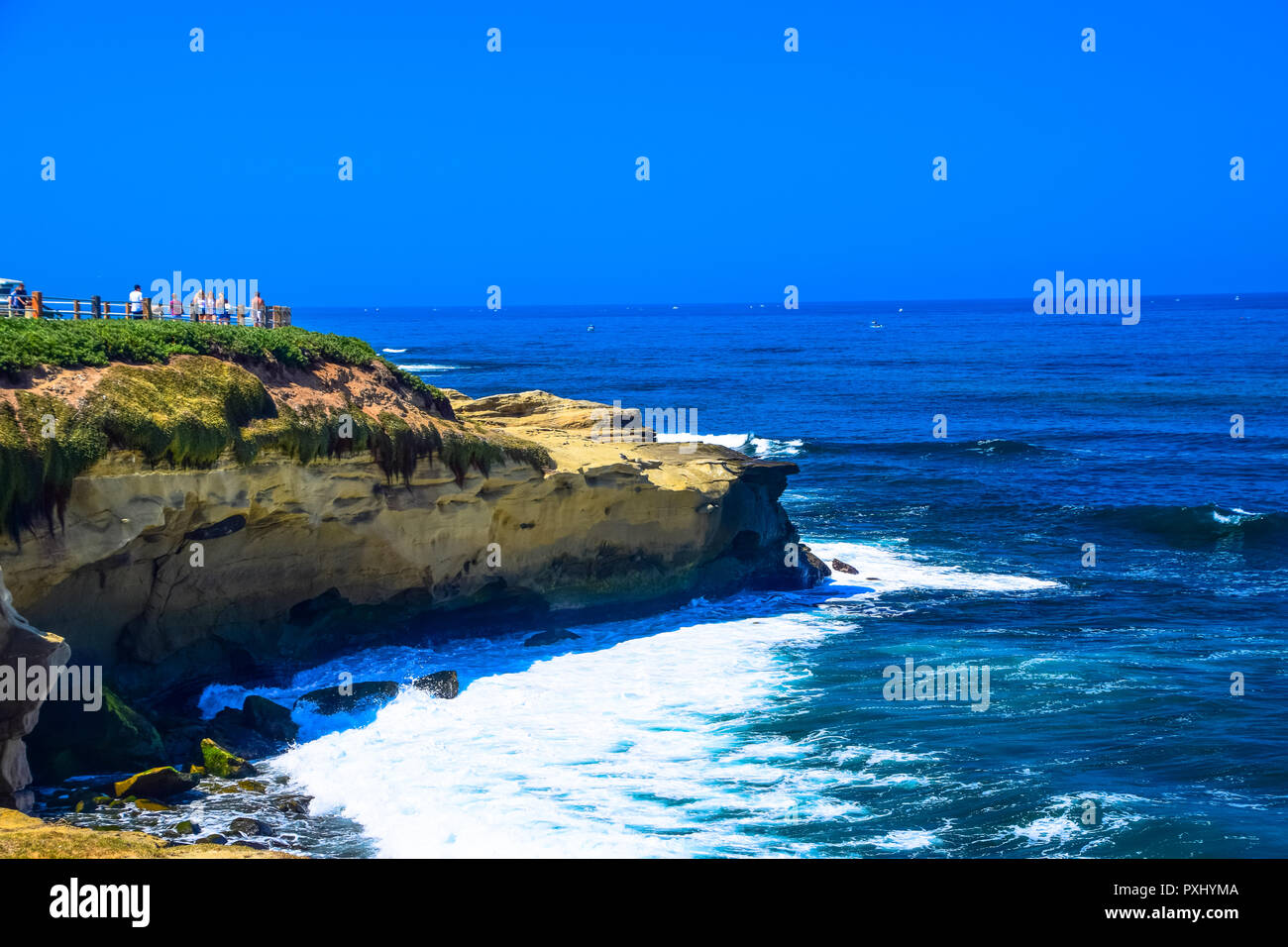 Vista di La Jolla Cove a La Jolla, California, Stati Uniti d'America Foto Stock