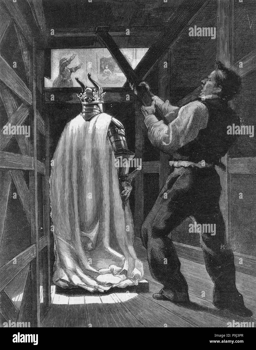 Cartone animato, un'interruzione inappropriata 1881 Foto Stock