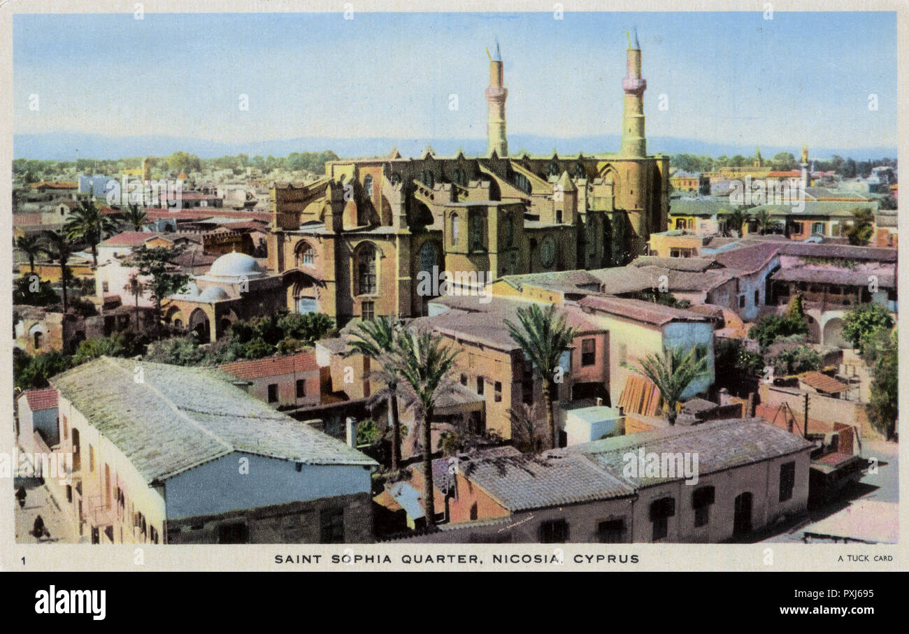 Quartiere di Santa Sofia, Nicosia, Cipro Foto Stock