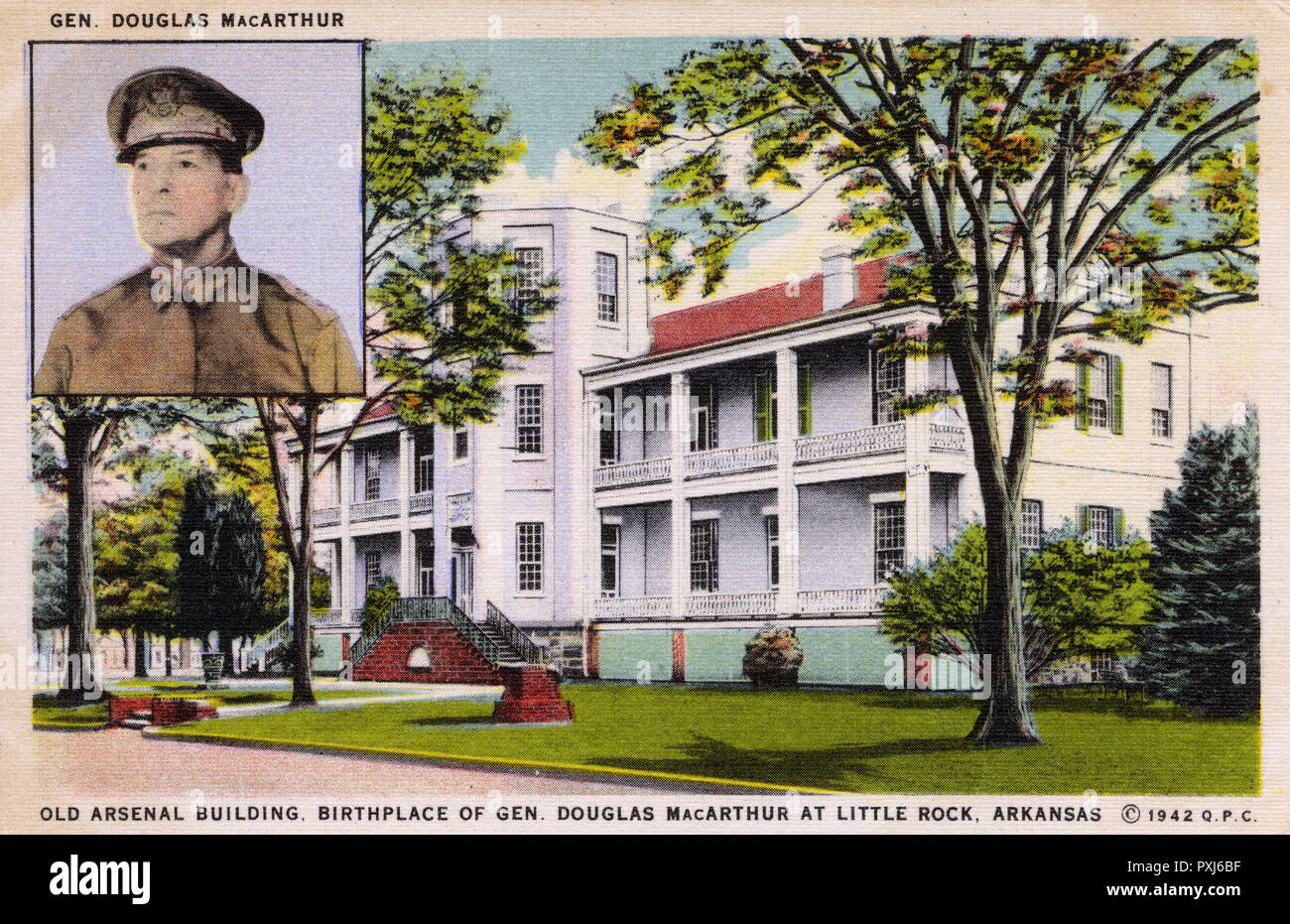 Luogo di nascita del generale D MacArthur - Little Rock, Arkansas Foto Stock