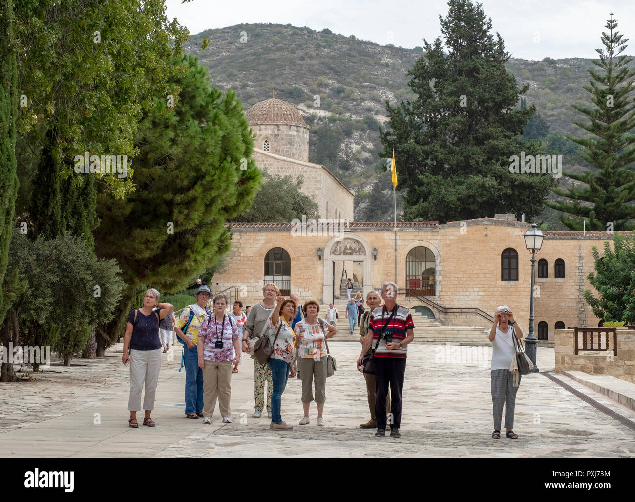 Ayios Neophytos monastero vicino Tala, regione di Paphos, Cipro Foto Stock