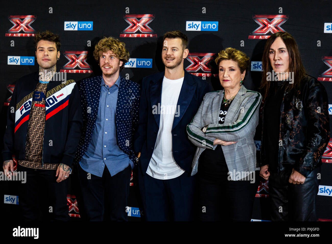 Milano, Italia. 22 ottobre, 2018. X-Factor 12 Live photo call, Milano, Italia Credito: Valeria Portinari/Alamy Live News Foto Stock