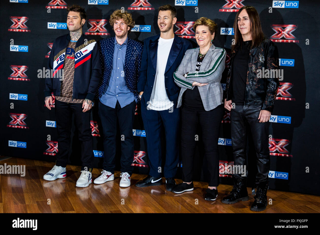 Milano, Italia. 22 ottobre, 2018. X-Factor 12 Live photo call, Milano, Italia Credito: Valeria Portinari/Alamy Live News Foto Stock