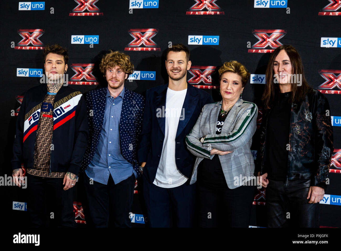 Milano, Italia. 22 ottobre, 2018. X-Factor 12 Live photo call, Milano, Italia Credito: Valeria Portinari/Alamy Live News Foto Stock