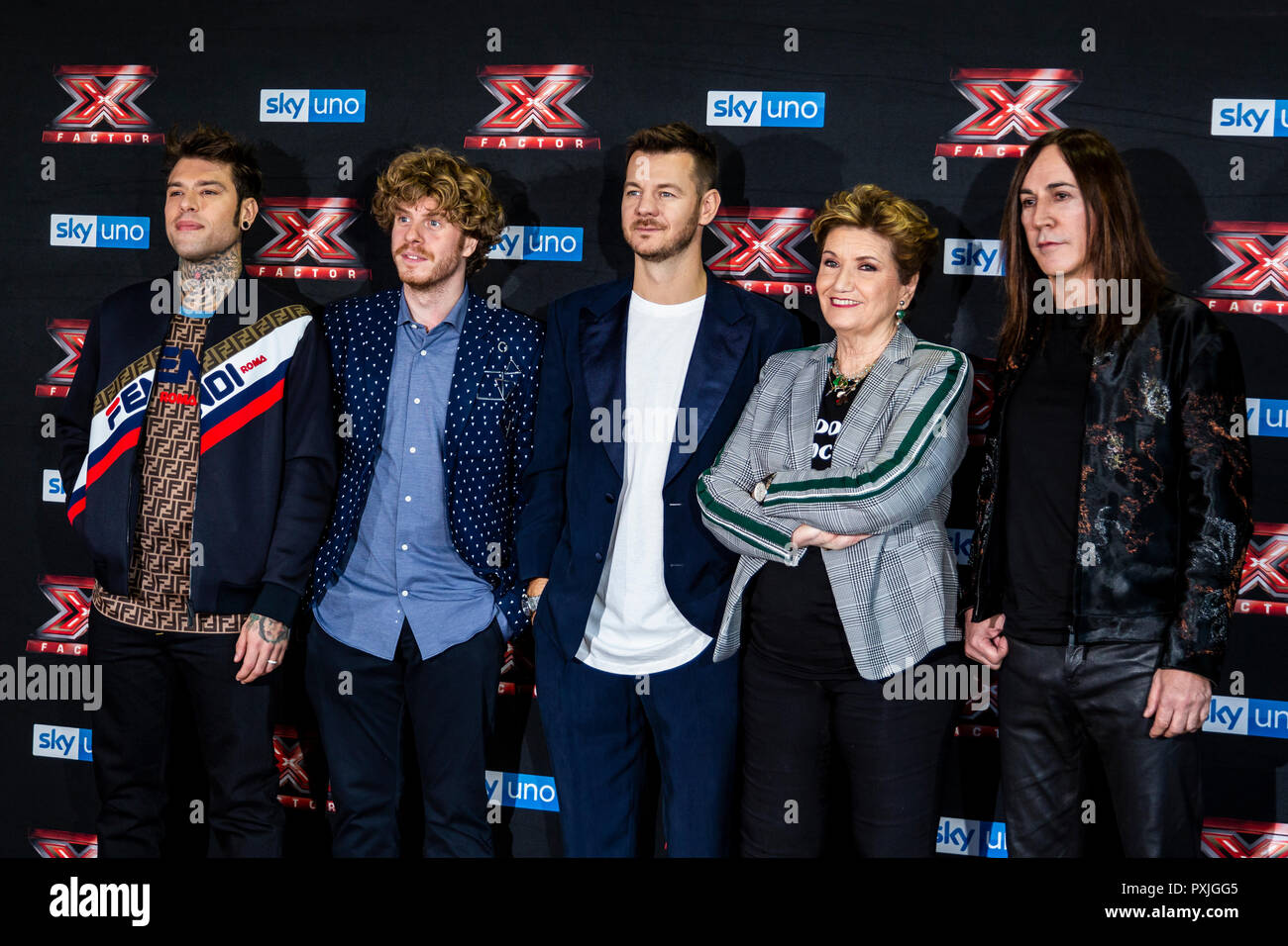 Milano, Italia. 22 ottobre, 2018. X-Factor 12 Live photo call, Milano, Italia Credito: Valeria Portinari/Alamy Live News Foto Stock