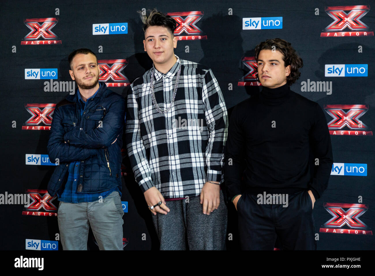 Milano, Italia. 22 ottobre, 2018. X-Factor 12 Live photo call, Milano, Italia Credito: Valeria Portinari/Alamy Live News Foto Stock