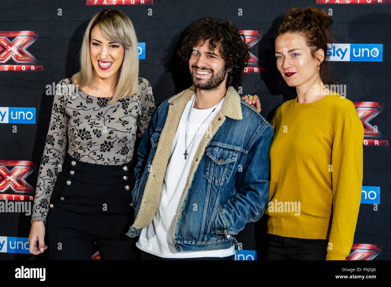 Milano, Italia. 22 ottobre, 2018. X-Factor 12 Live photo call, Milano, Italia Credito: Valeria Portinari/Alamy Live News Foto Stock