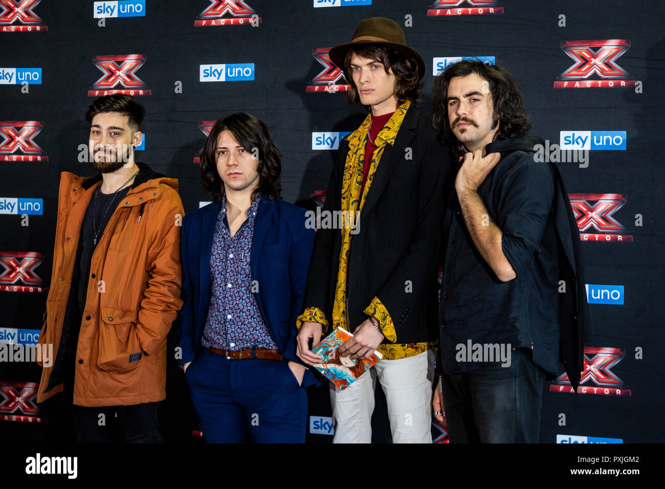 Milano, Italia. 22 ottobre, 2018. X-Factor 12 Live photo call, Milano, Italia Credito: Valeria Portinari/Alamy Live News Foto Stock